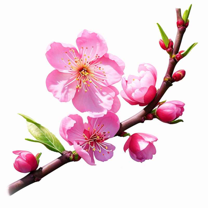 春季桃花元素插画 5