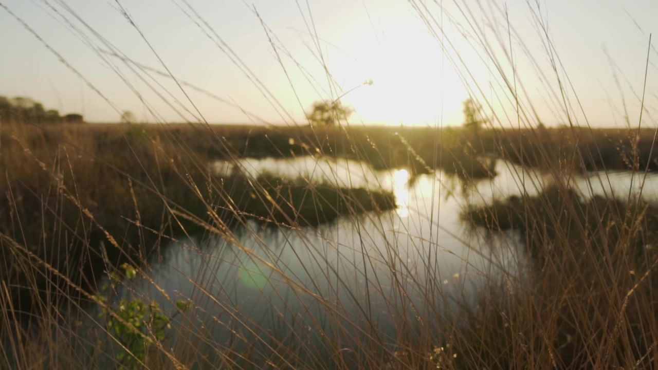 湖泊日落场景