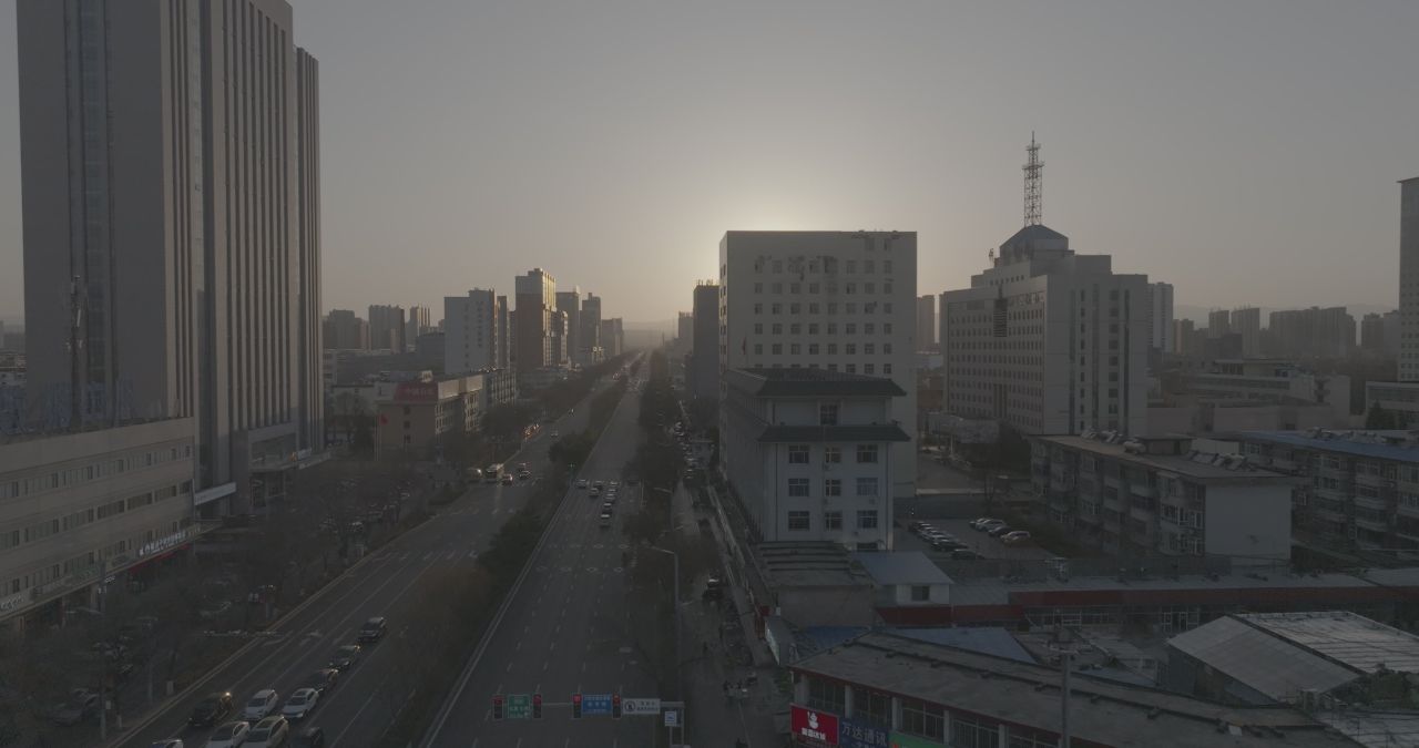 忻府区城市日落