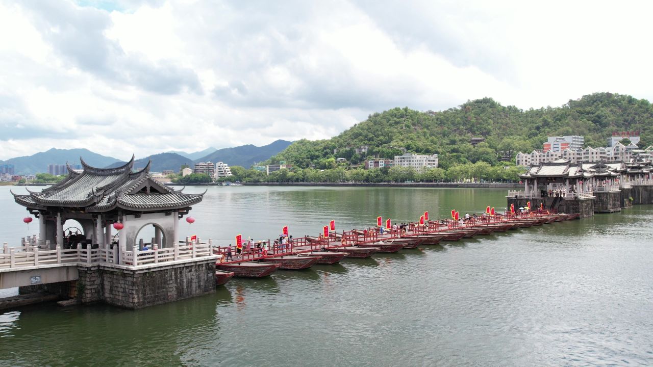 潮州广济桥航拍 
