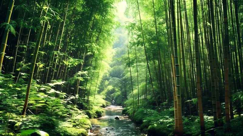 青翠的竹林里，微风吹过 4