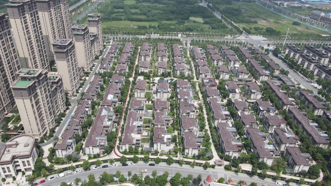 湖北荆州城市风光地标建筑航拍 