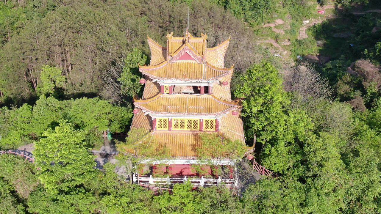 湖南新晃侗族自治县城市风光旅游景区航拍 