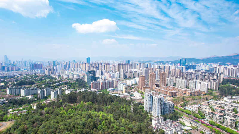 城市高档住宅小区航拍