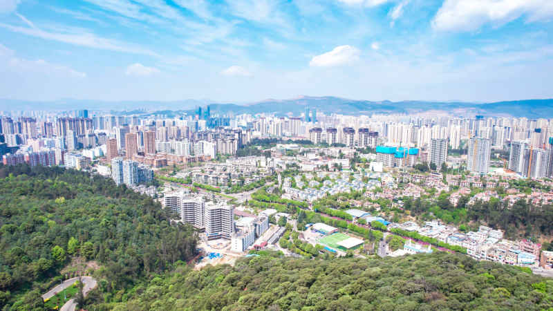 城市高档住宅小区航拍 