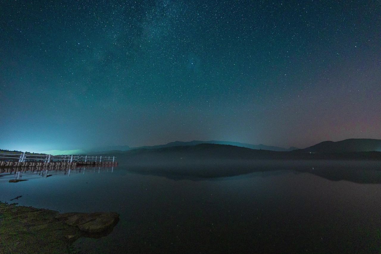 英仙座流星雨星空延时