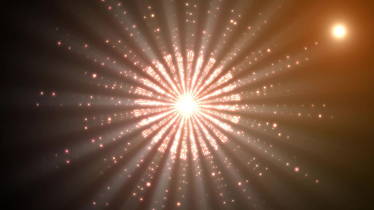 金色粒子爆炸收缩