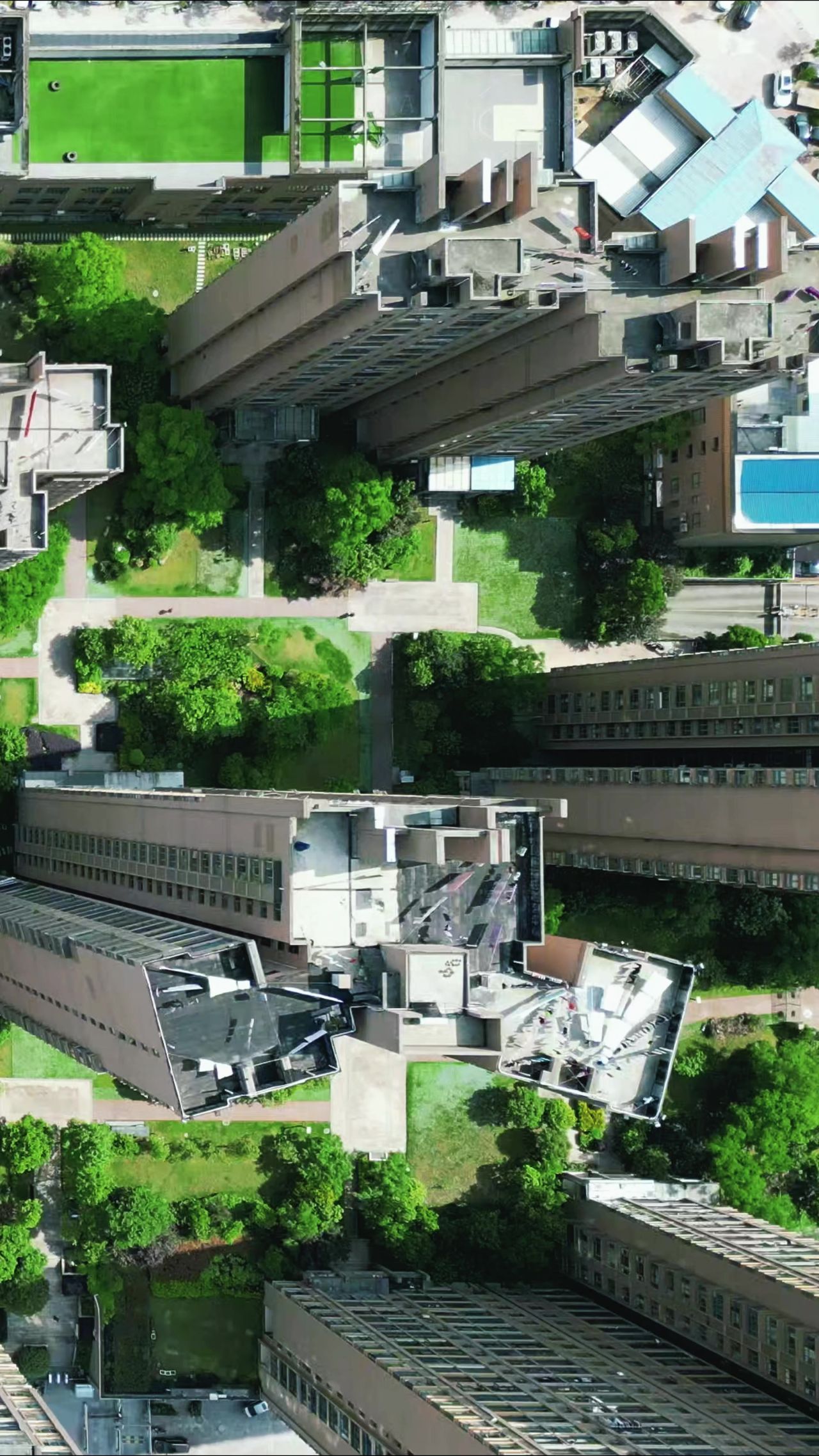 城市小区住宅竖屏航拍