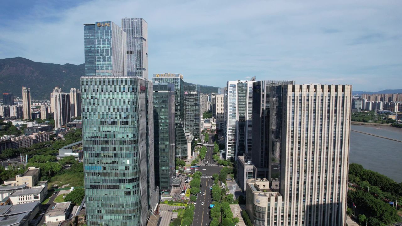 福建福州金融街万达广场航拍