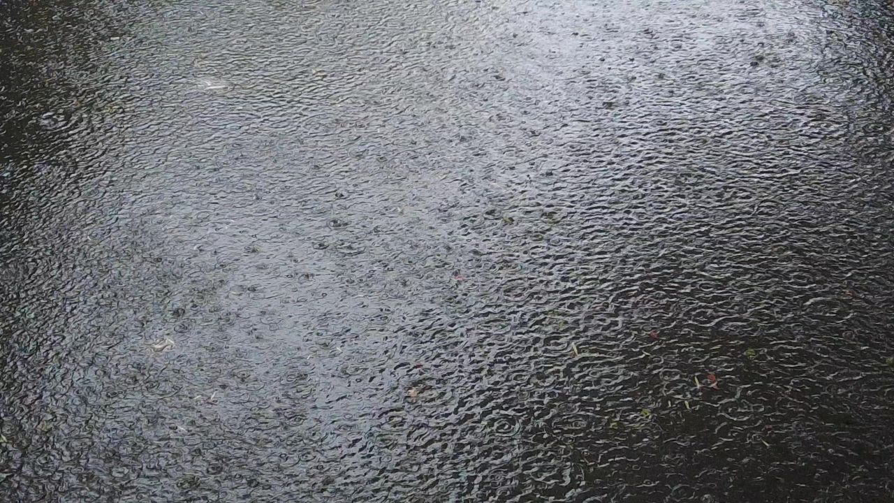 下雨素材雨水雨滴实拍 