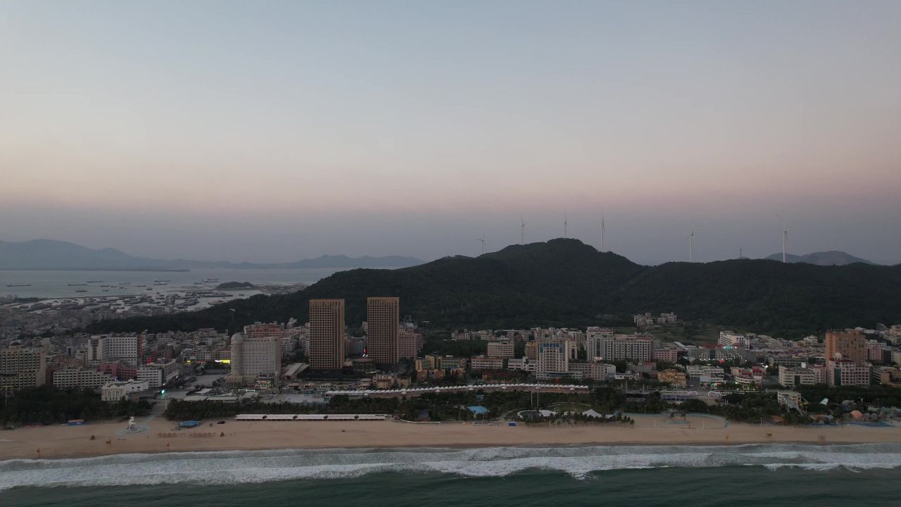 大海日落晚霞夕阳海浪