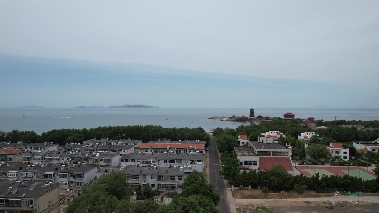 山东蓬莱旅游景区八仙过海景区航拍