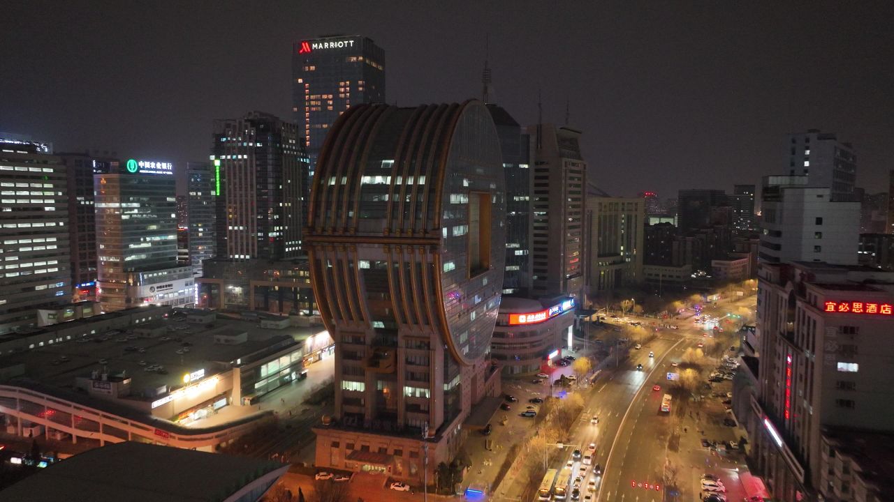 方圆大厦 城市夜景宣传 城市楼宇景观