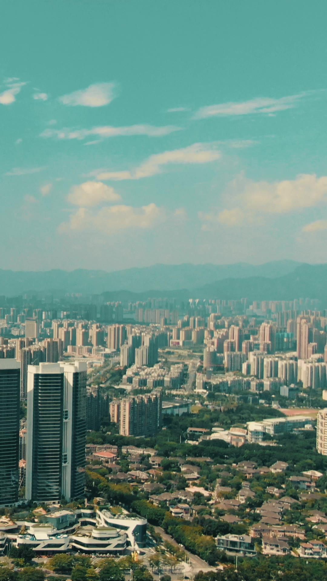 城市航拍湖南吉首城市全景
