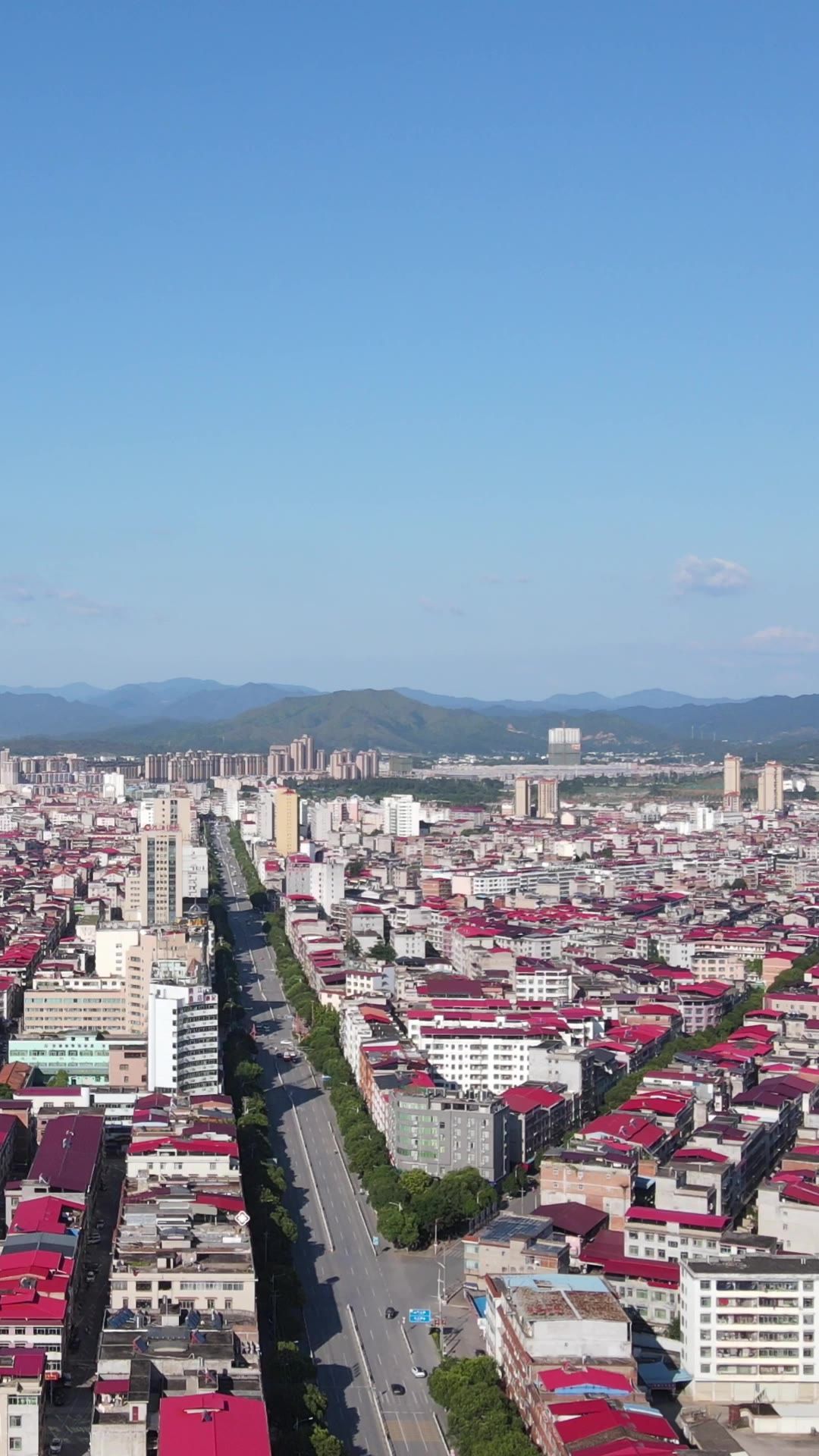 城市航拍江西瑞金全景