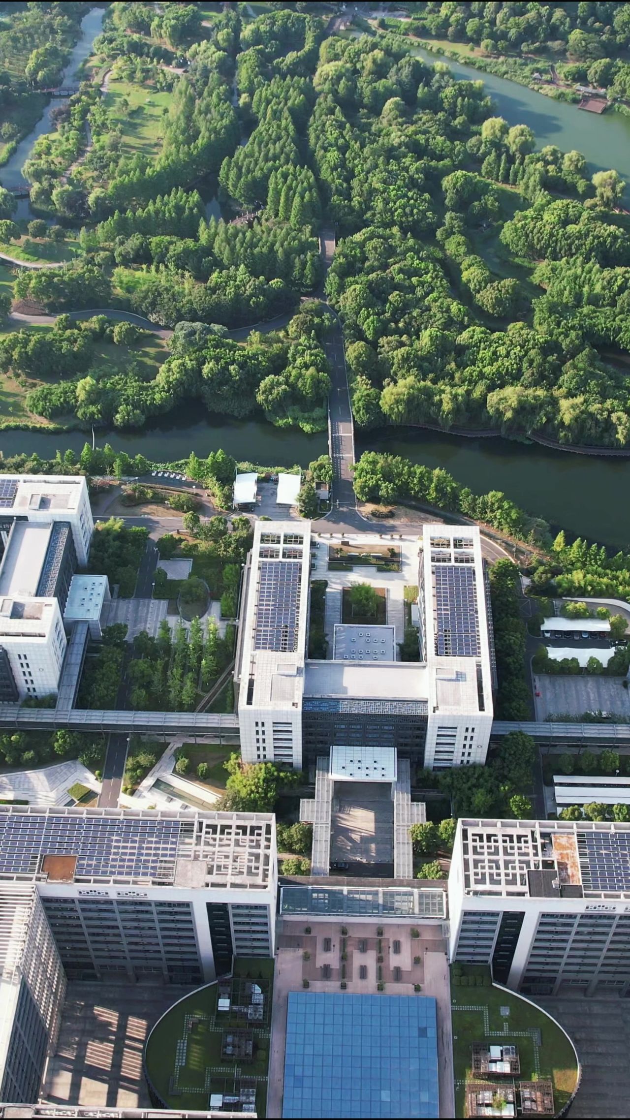 浙江绍兴城市风光地标建筑竖屏航拍 