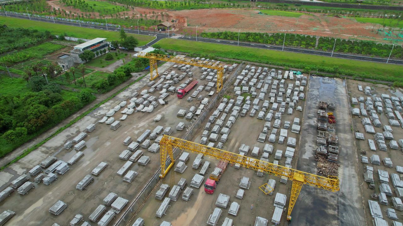航拍水泥加工建材 1