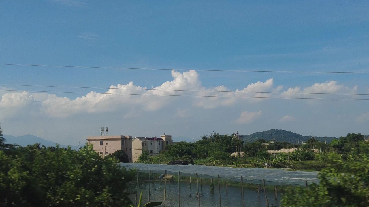 旅途火车高铁旅游窗外风景实拍  
