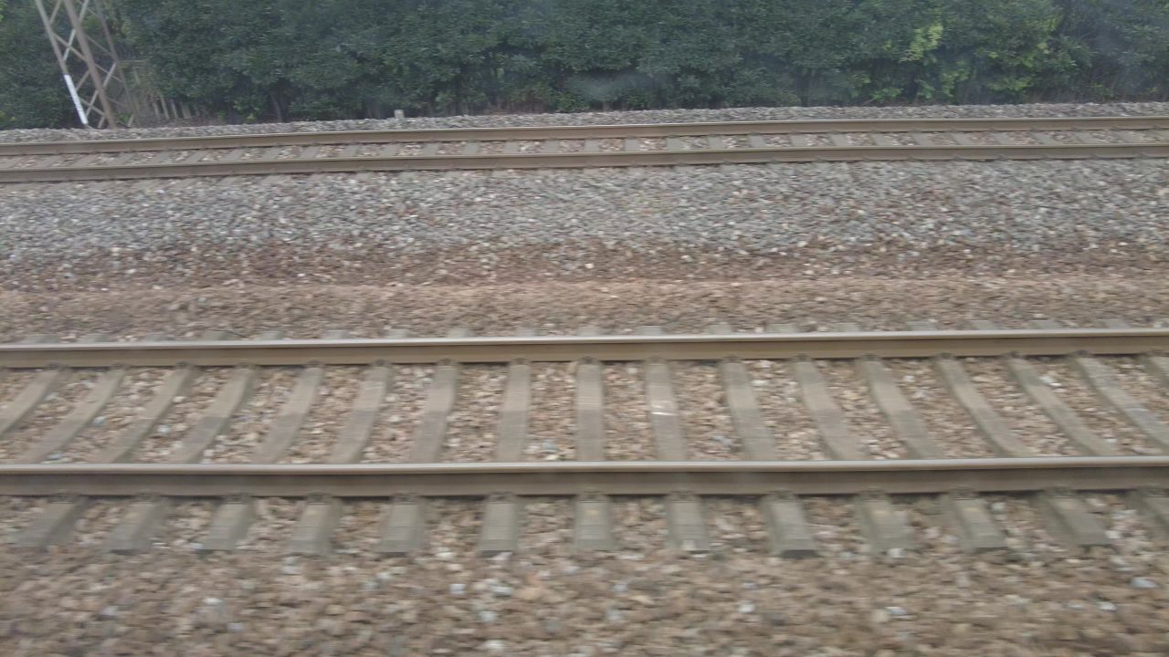旅途火车高铁旅游窗外风景实拍  