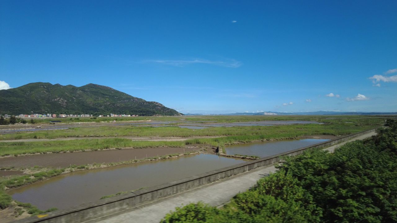 旅途火车高铁旅游窗外风景实拍  