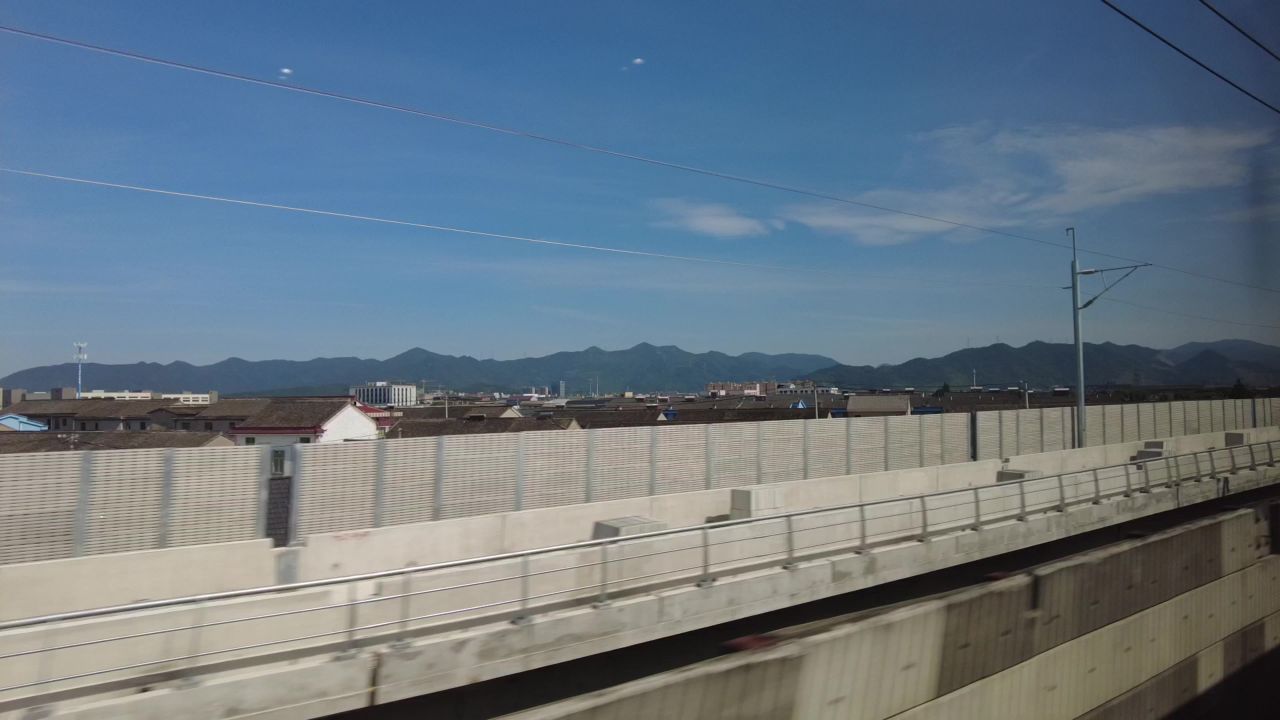 旅途火车高铁旅游窗外风景实拍  