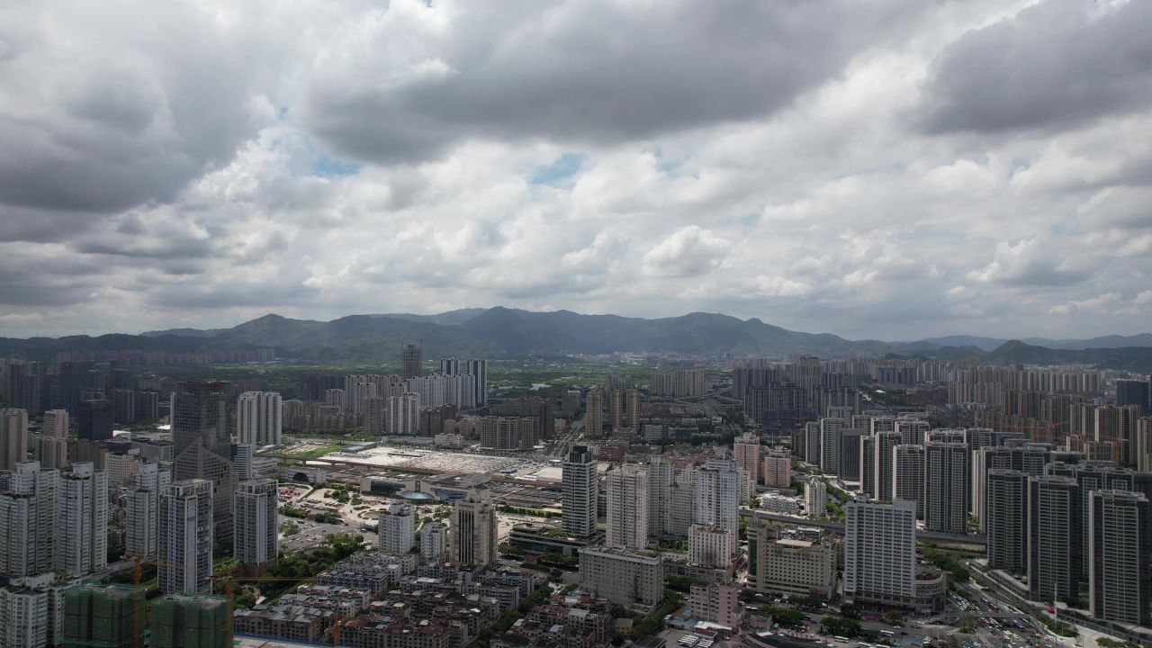 浙江温州城市风光城市全景