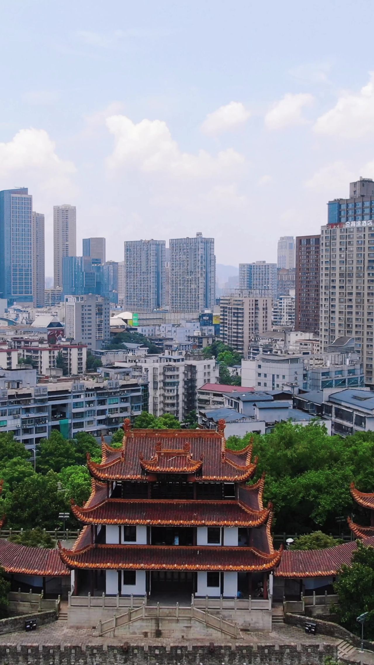 湖南 长沙 天心阁 竖屏 航拍 