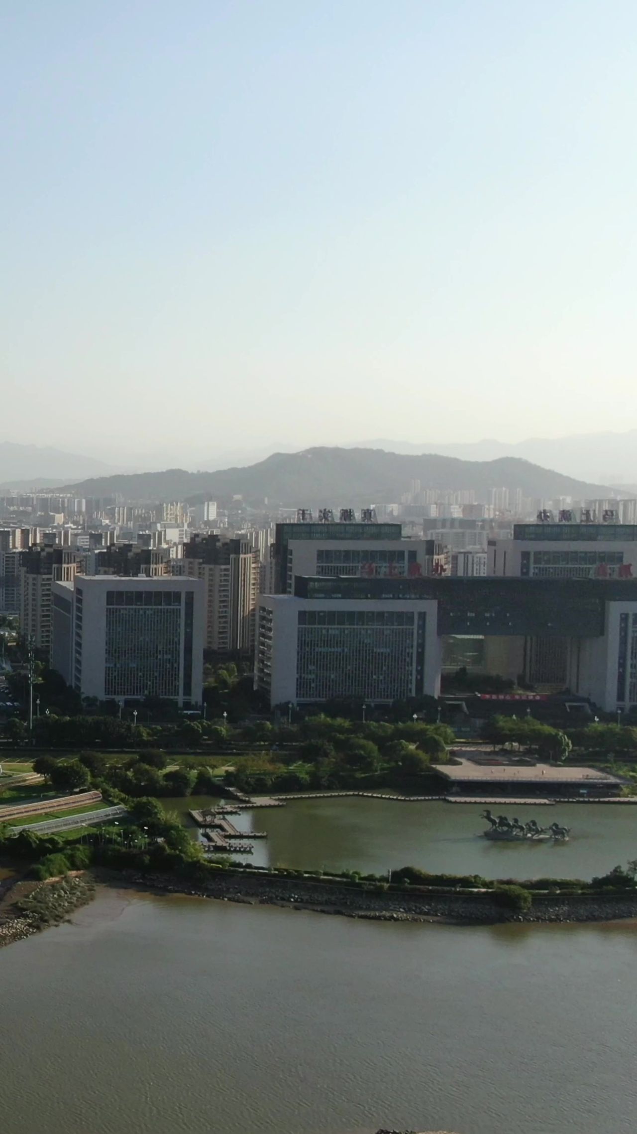  福建福州城市风光竖屏航拍