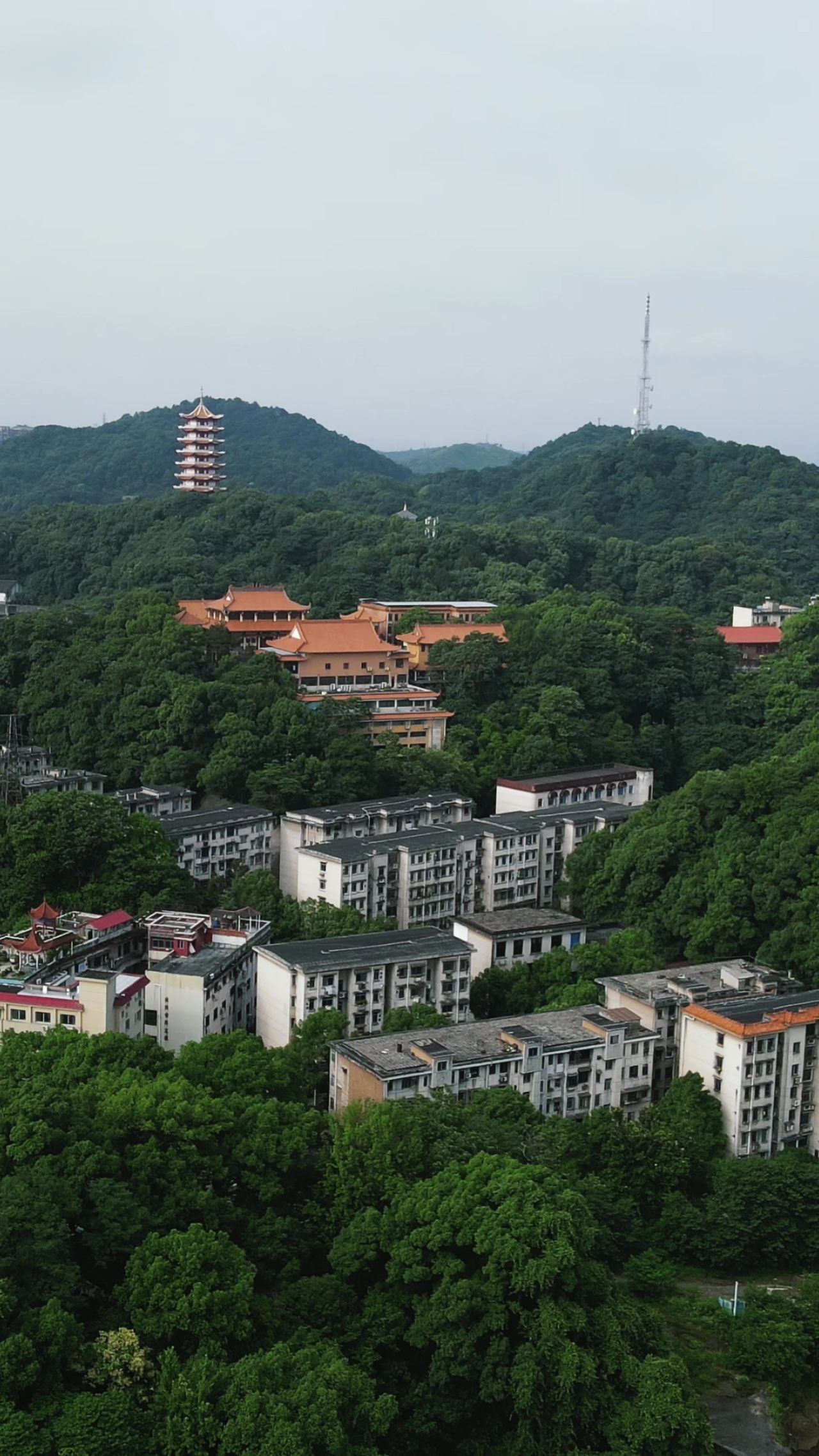 湖南益阳会龙公园竖屏航拍