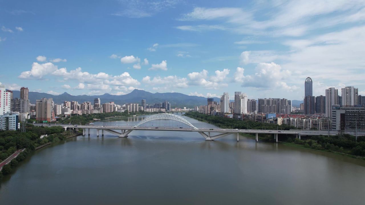  江西赣州章江大桥航拍