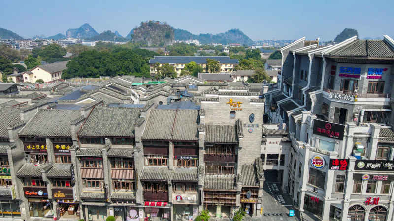 福建汀州古城航拍图 