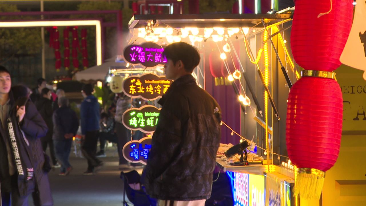 夜市小吃摊夜间镜头一组 6