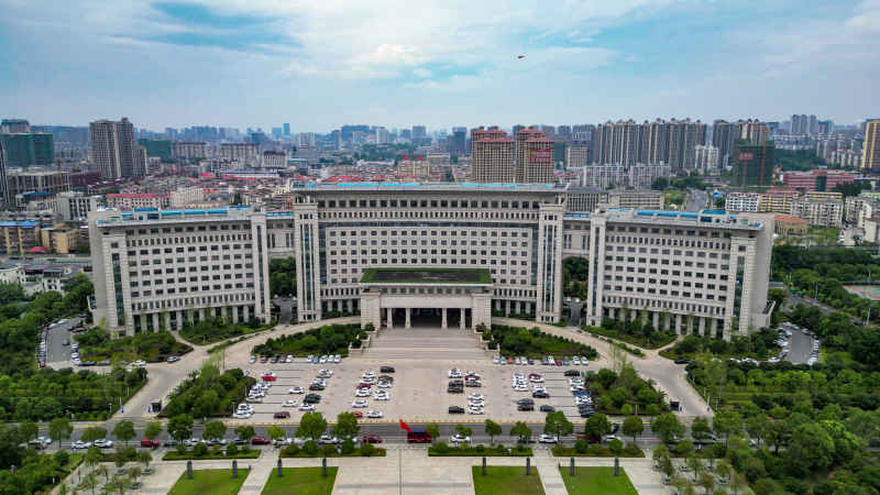 航拍江九江教育局体育局 