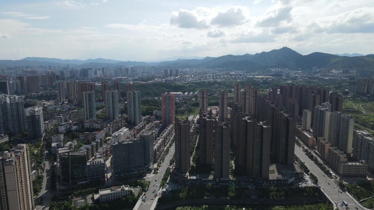 城市规划高楼建筑航拍