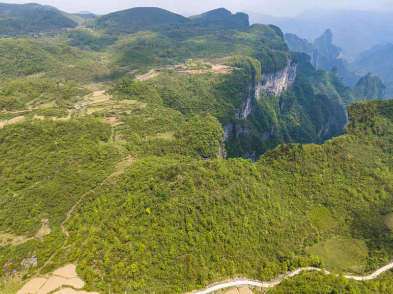 湖南张家界高山山川地貌 
