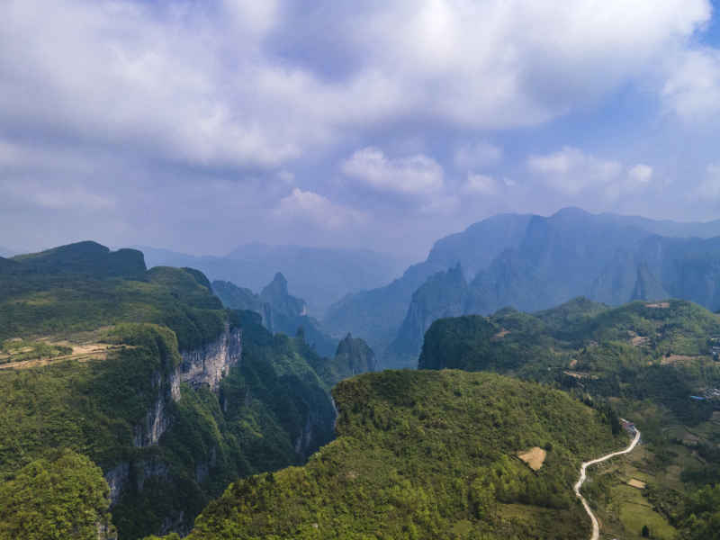 湖南张家界高山山川地貌 