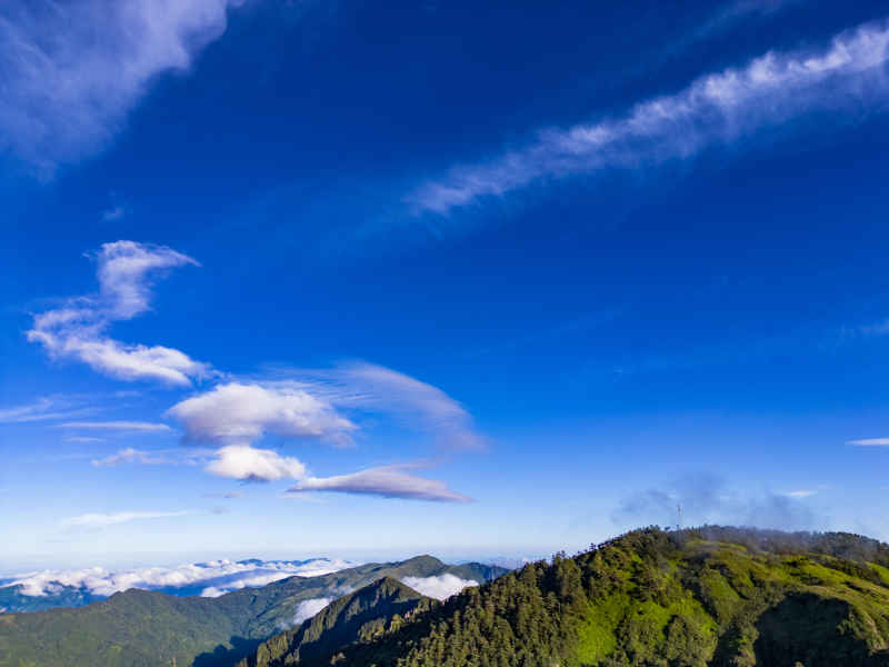 壮丽山河高山云海航拍 