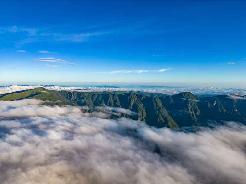 自然风光云海云雾缭绕航拍 