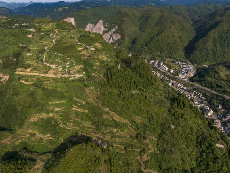 自然风光祖国山川河流航拍摄影图