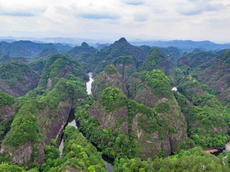 福建泰宁5A景区九龙潭上清溪航拍摄影图 
