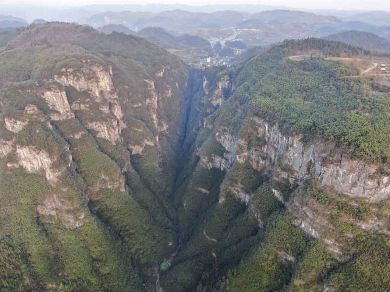 湖南湘西矮寨奇观5A景区航拍摄影图