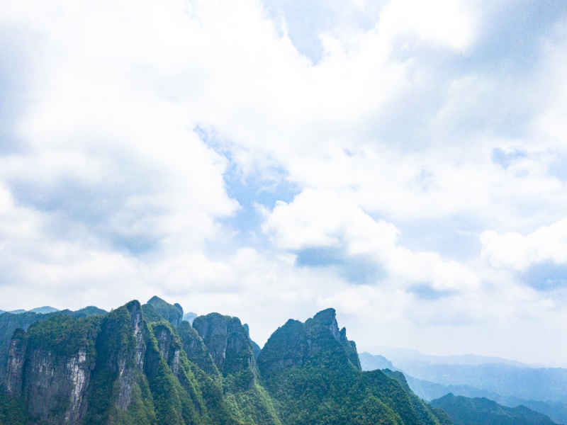 湖南张家界奇特山川航拍摄影图