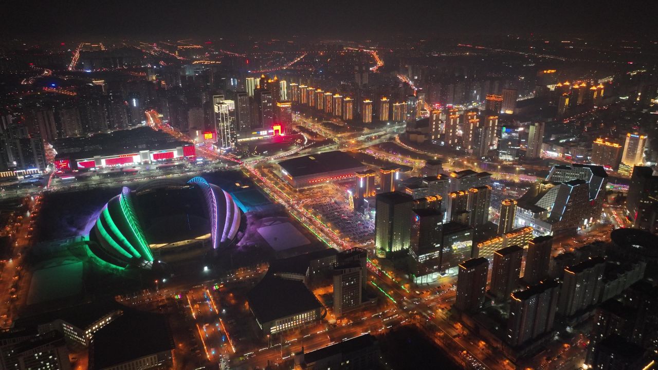 沈阳奥体中心 城市夜景宣传 城市地标