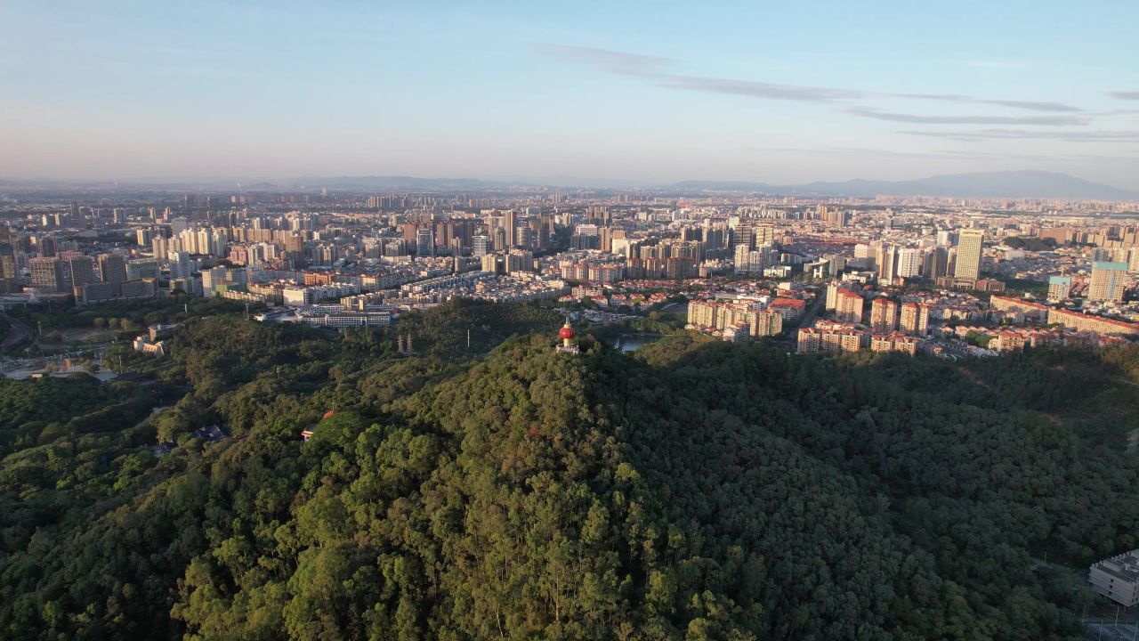广东东莞城市风光航拍 