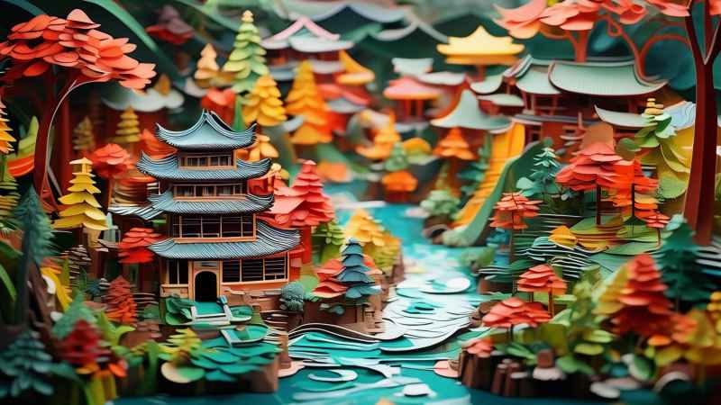 中国风国潮衍纸艺术 3
