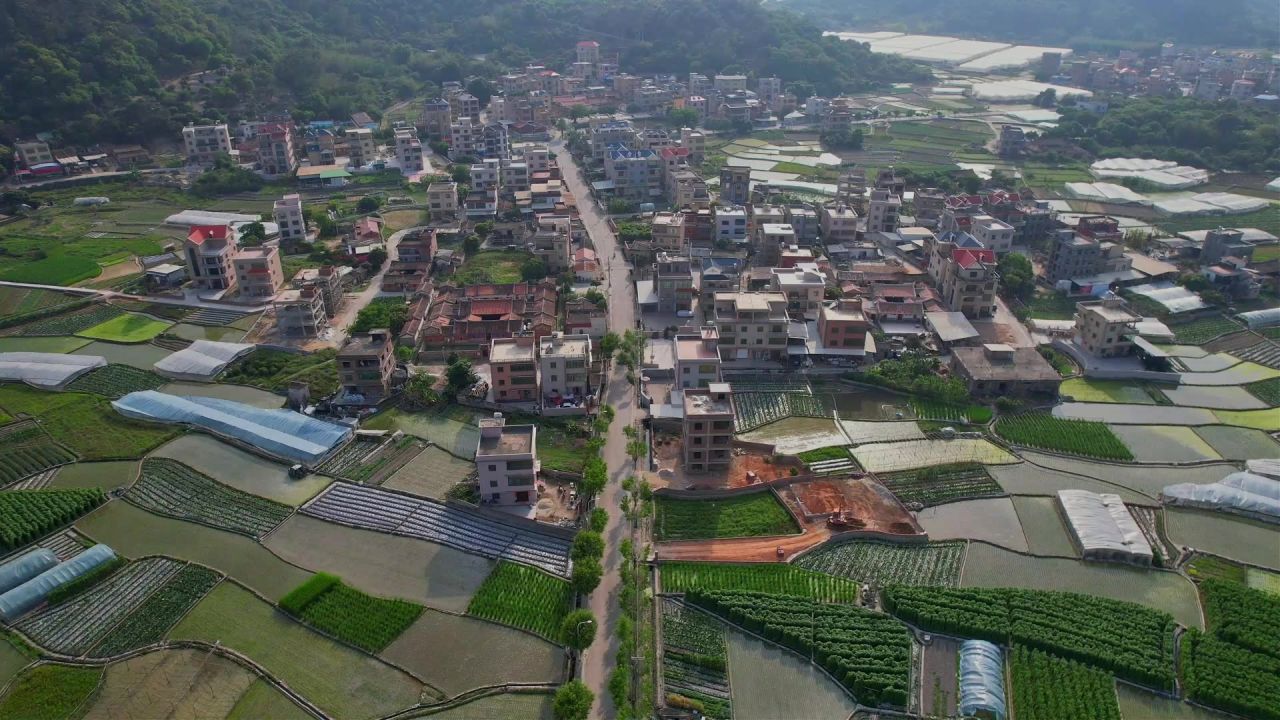 航拍福建厦门新农村景观 2