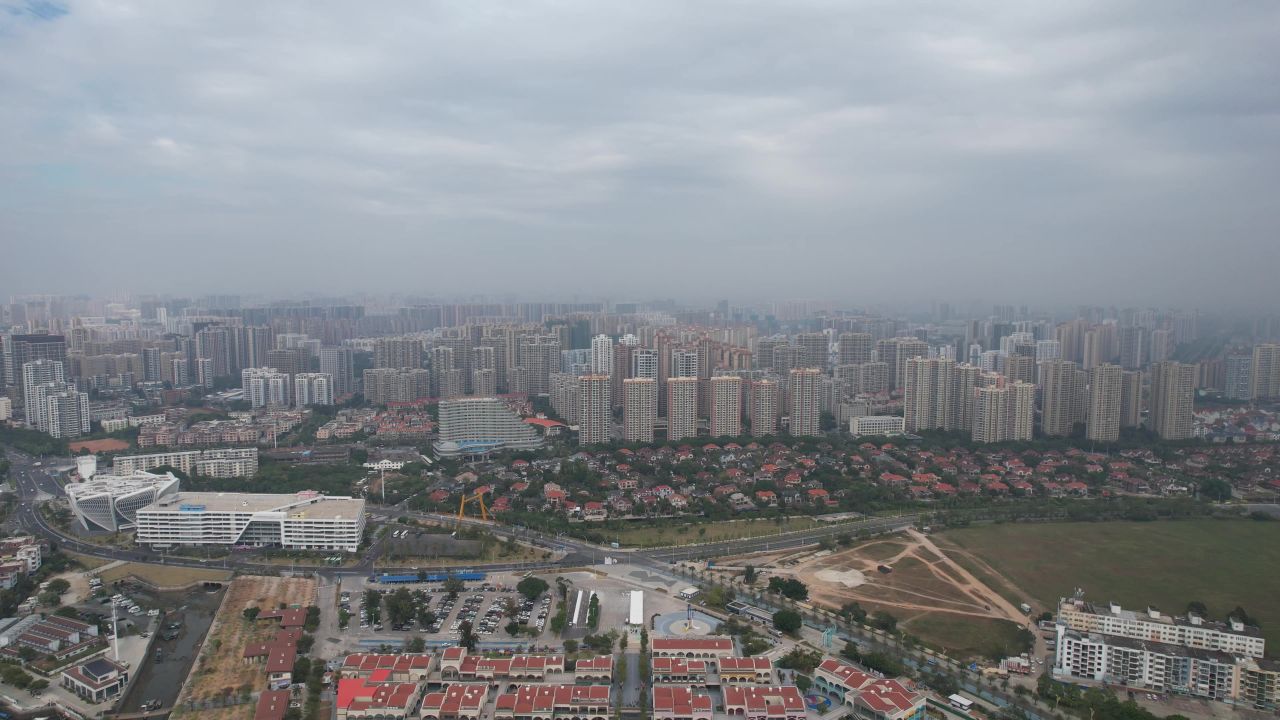 广西北海城市风景航拍  