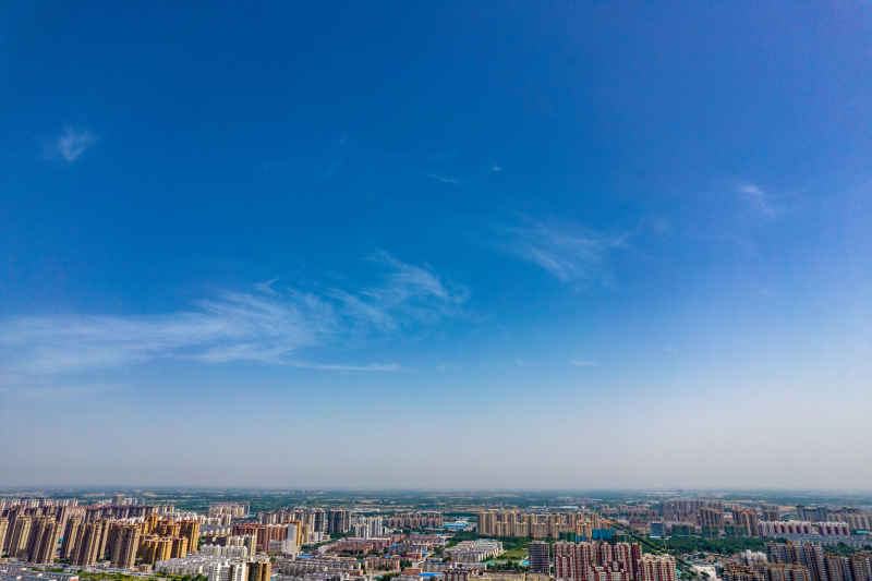 河北衡水城市风光航拍图