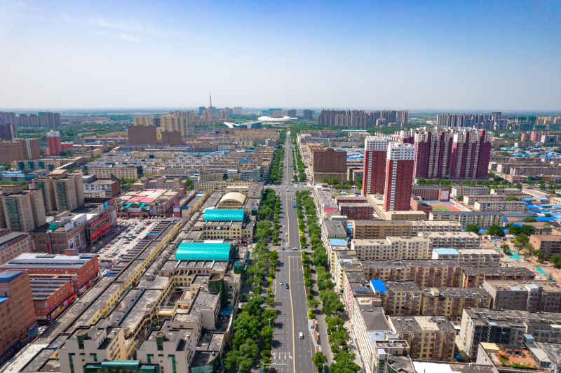 河北衡水城市建设航拍图