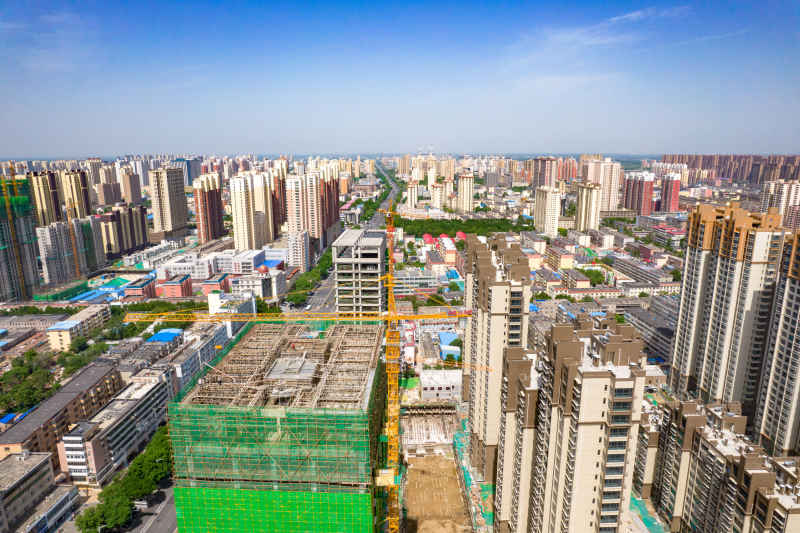 河北衡水城市建设航拍图